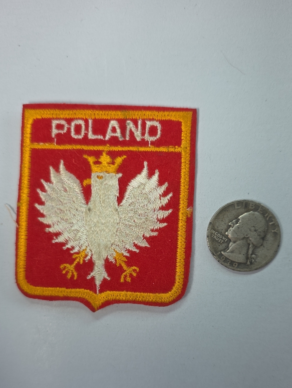 Poland Embroidered Eagle Patch - Red, White, Gold